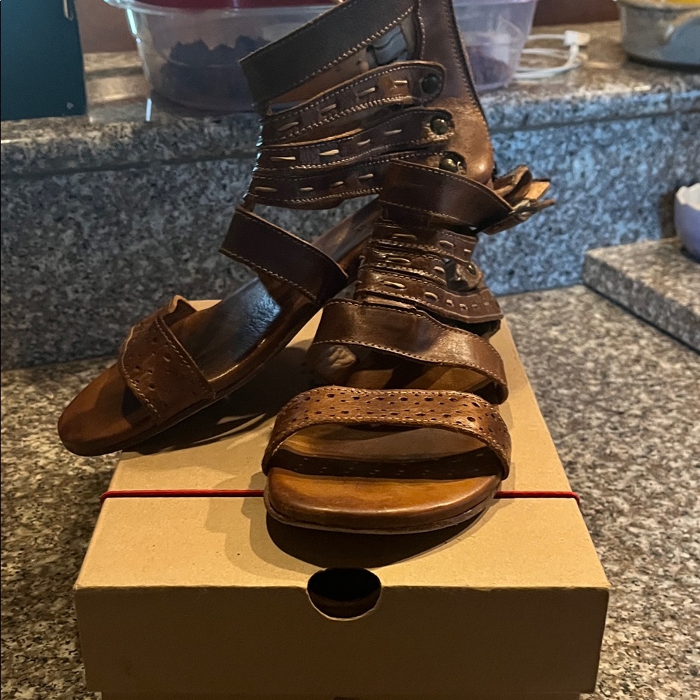 Bed Stu Brown Multi-Strap Gladiator Sandals